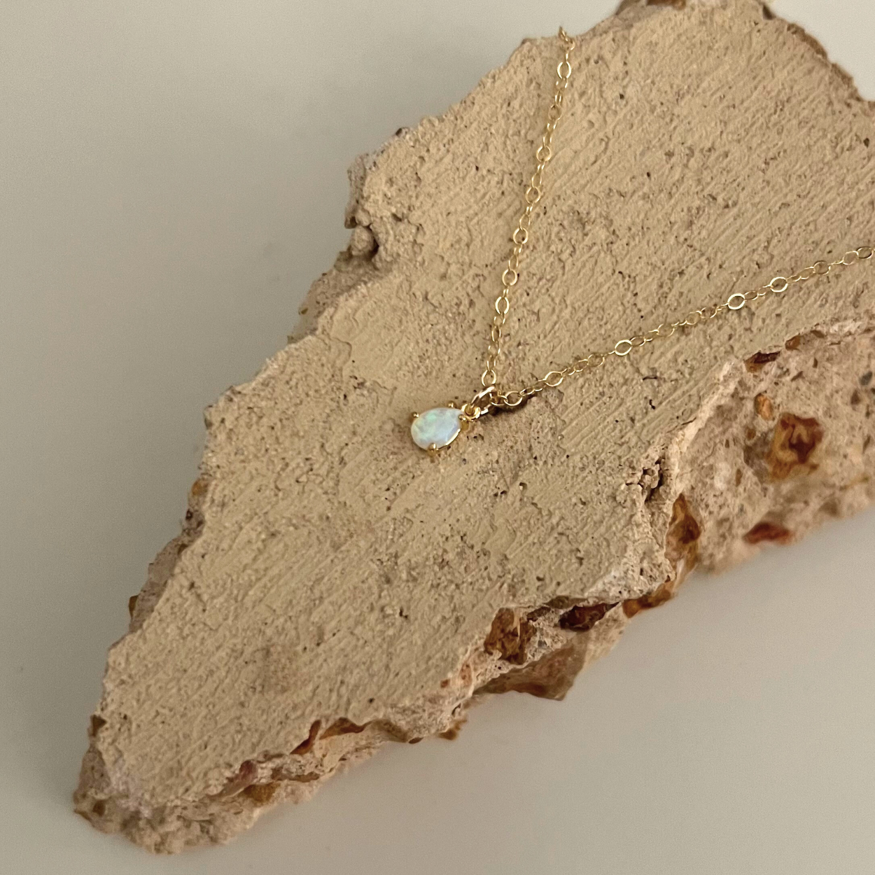 Opal Teardrop Necklace